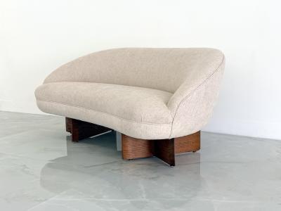 Vladimir Kagan Vladimir Kagan for Kagan Dreyfuss Inc Model 6999 Loveseat Chenille 1950s