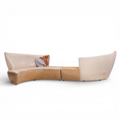 Vladimir Kagan Vladimir Kagan for Preview Mid Century Serpentine Sofas Pair