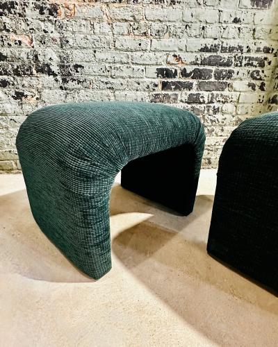 Vladimir Kagan for Directional Pair Waterfall Stools 1990