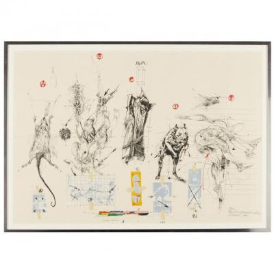 Vladimir Velickovic Large Lithograph by Vladimir Velickovic France 