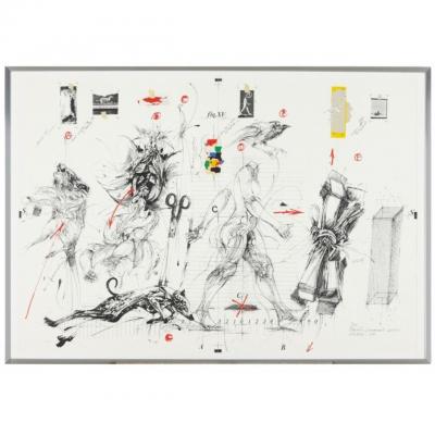 Vladimir Velickovic Large Lithograph by Vladimir Velickovic France 