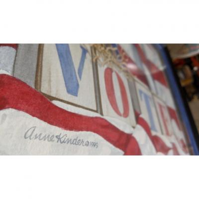 Vote Watercolor by Anne Kinder 1999