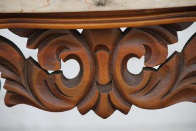 W Z Rococo Style Marble Entry or Side Table