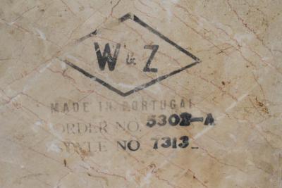 W Z Rococo Style Marble Entry or Side Table