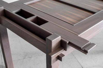 WALNUT BACKGAMMON TABLE