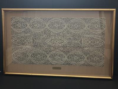 WASHINGTON MARTHA HANDMADE BRUSSELS LACE RIDING VEIL