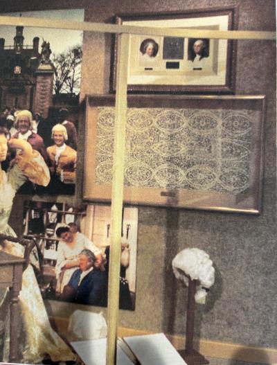 WASHINGTON MARTHA HANDMADE BRUSSELS LACE RIDING VEIL