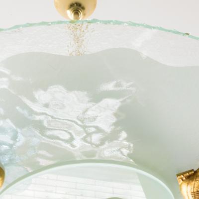 WEDISH ART DECO CHANDELIER WITH MERMAID SHIPS AND OCEAN 