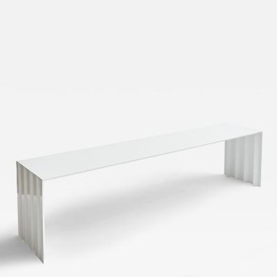 WHITE METAL BENCH