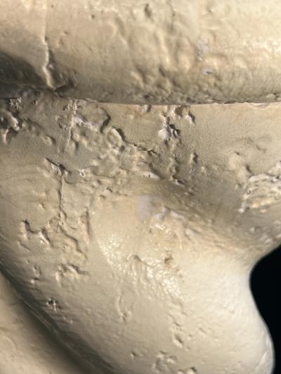 WHITE MODERNIST SPIRAL COLUMN COMPOSITION FLOOR LAMP