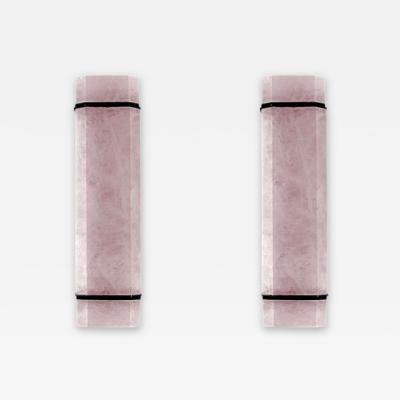 WHN18 Pink Rock Crystal Sconces By Phoenix
