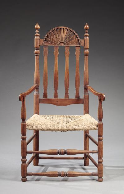 WILLIAM AND MARY BANISTER BACK ARMCHAIR