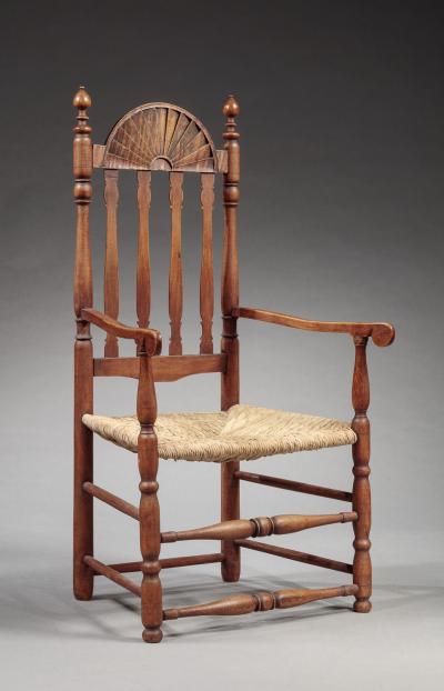 WILLIAM AND MARY BANISTER BACK ARMCHAIR