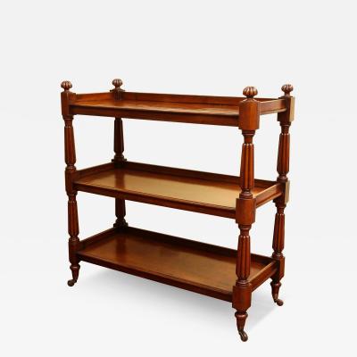 WILLIAM IV MAHOGANY THREE TIER ETAGERE