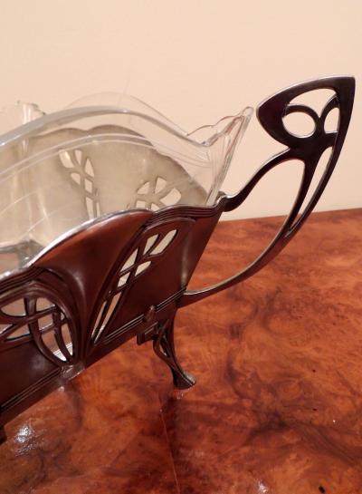 WMF Art Nouveau Centerpiece Silver Glass