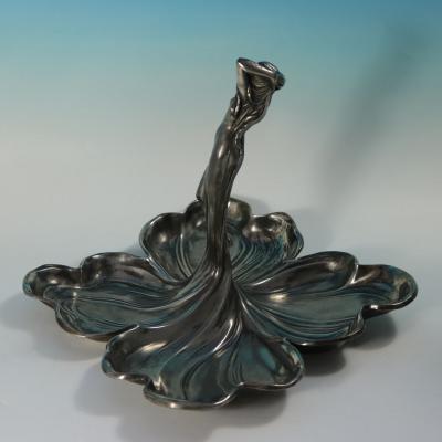 WMF Art Nouveau Maiden Four Sectioned Fruit Dish
