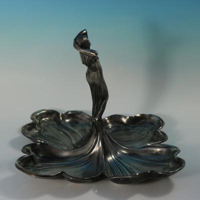 WMF Art Nouveau Maiden Four Sectioned Fruit Dish