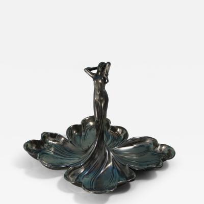 WMF Art Nouveau Maiden Four Sectioned Fruit Dish