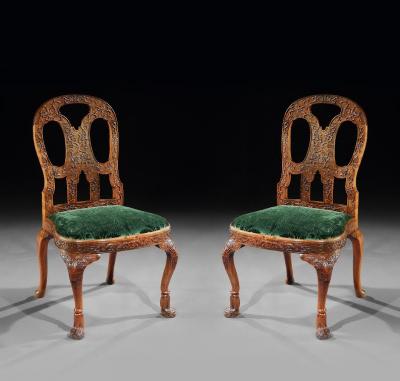 WONDERFUL PAIR OF CHINESE HARDWOOD CHAIRS Masterpiece First Prize 