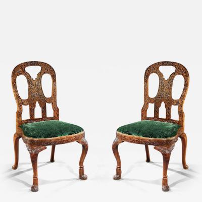 WONDERFUL PAIR OF CHINESE HARDWOOD CHAIRS Masterpiece First Prize 
