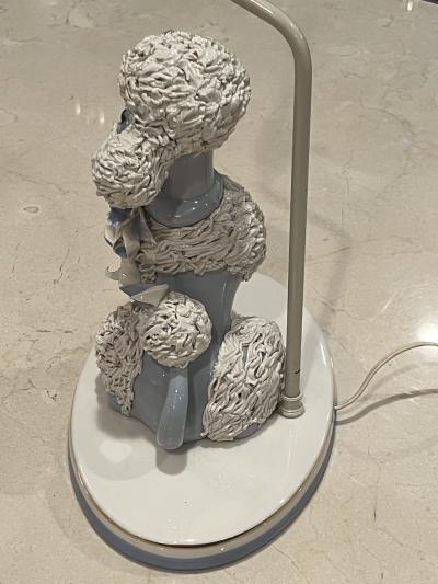 WONDERFUL PAIR OF MID CENTURY ITALIAN CERAMIC POODLE LAMPS