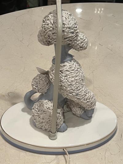 WONDERFUL PAIR OF MID CENTURY ITALIAN CERAMIC POODLE LAMPS