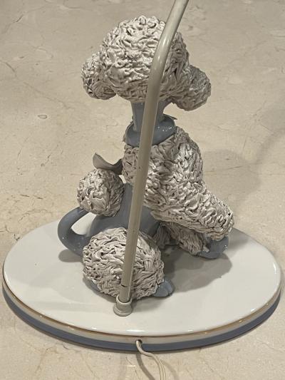 WONDERFUL PAIR OF MID CENTURY ITALIAN CERAMIC POODLE LAMPS