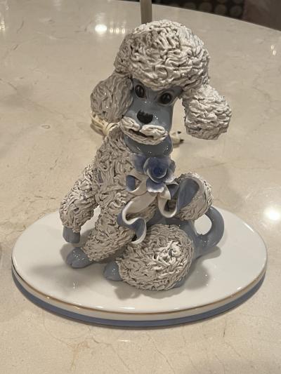 WONDERFUL PAIR OF MID CENTURY ITALIAN CERAMIC POODLE LAMPS