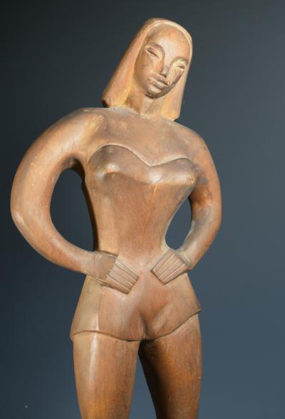 WPA Art Deco Modernist Circus Sculpture The Acrobats Signed 1938