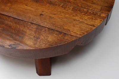 Wab Sabi Wooden Round Coffee Table 1950s