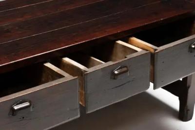 Wabi Sabi Brutalist Workbench France 19th Century