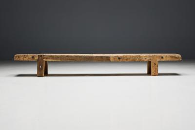 Wabi Sabi Primitive Rustic Bench France 19th Century
