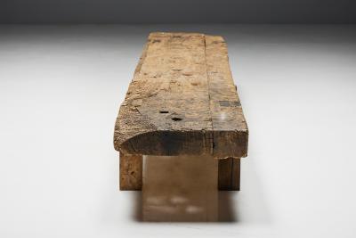 Wabi Sabi Primitive Rustic Bench France 19th Century