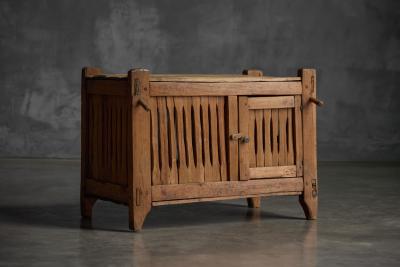Wabi Sabi Primitive Slatted Cabinet Europe Early 20th Century