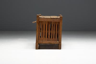 Wabi Sabi Primitive Slatted Cabinet Europe Early 20th Century