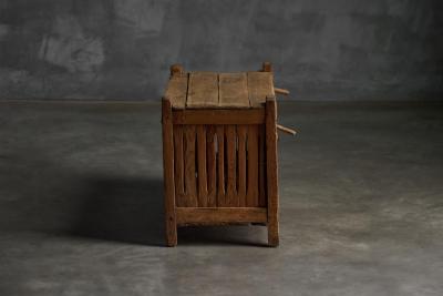 Wabi Sabi Primitive Slatted Cabinet Europe Early 20th Century