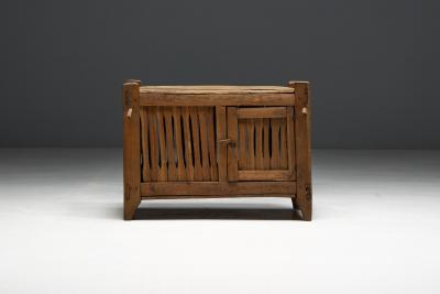 Wabi Sabi Primitive Slatted Cabinet Europe Early 20th Century