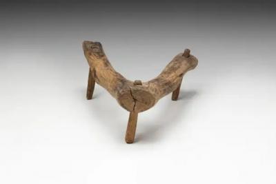Wabi Sabi Primitive Tripod Stool France 18th Century
