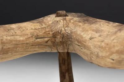 Wabi Sabi Primitive Tripod Stool France 18th Century