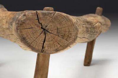 Wabi Sabi Primitive Tripod Stool France 18th Century