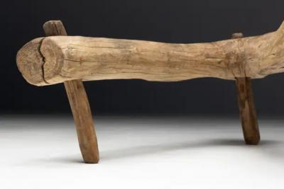 Wabi Sabi Primitive Tripod Stool France 18th Century
