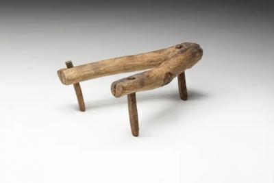 Wabi Sabi Primitive Tripod Stool France 18th Century