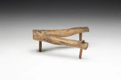 Wabi Sabi Primitive Tripod Stool France 18th Century