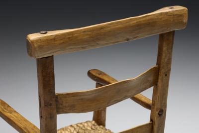 Wabi Sabi Rustic Cord Arm Chair 1940s