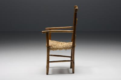 Wabi Sabi Rustic Cord Arm Chair 1940s