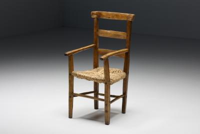 Wabi Sabi Rustic Cord Arm Chair 1940s