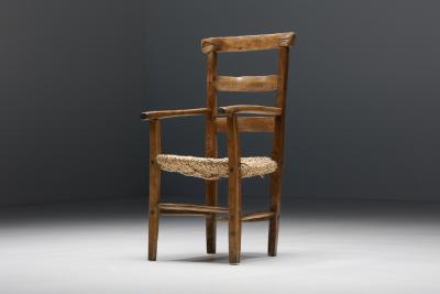 Wabi Sabi Rustic Cord Arm Chair 1940s