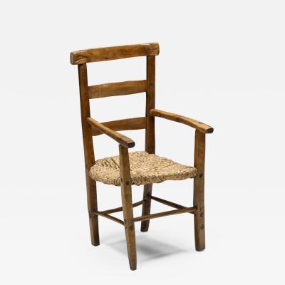 Wabi Sabi Rustic Cord Arm Chair 1940s