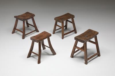 Wabi Sabi Rustic Stool IV 1920s