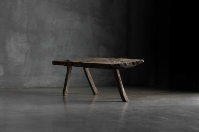 Wabi Sabi Rustic Tripod Bench France 19th Century
